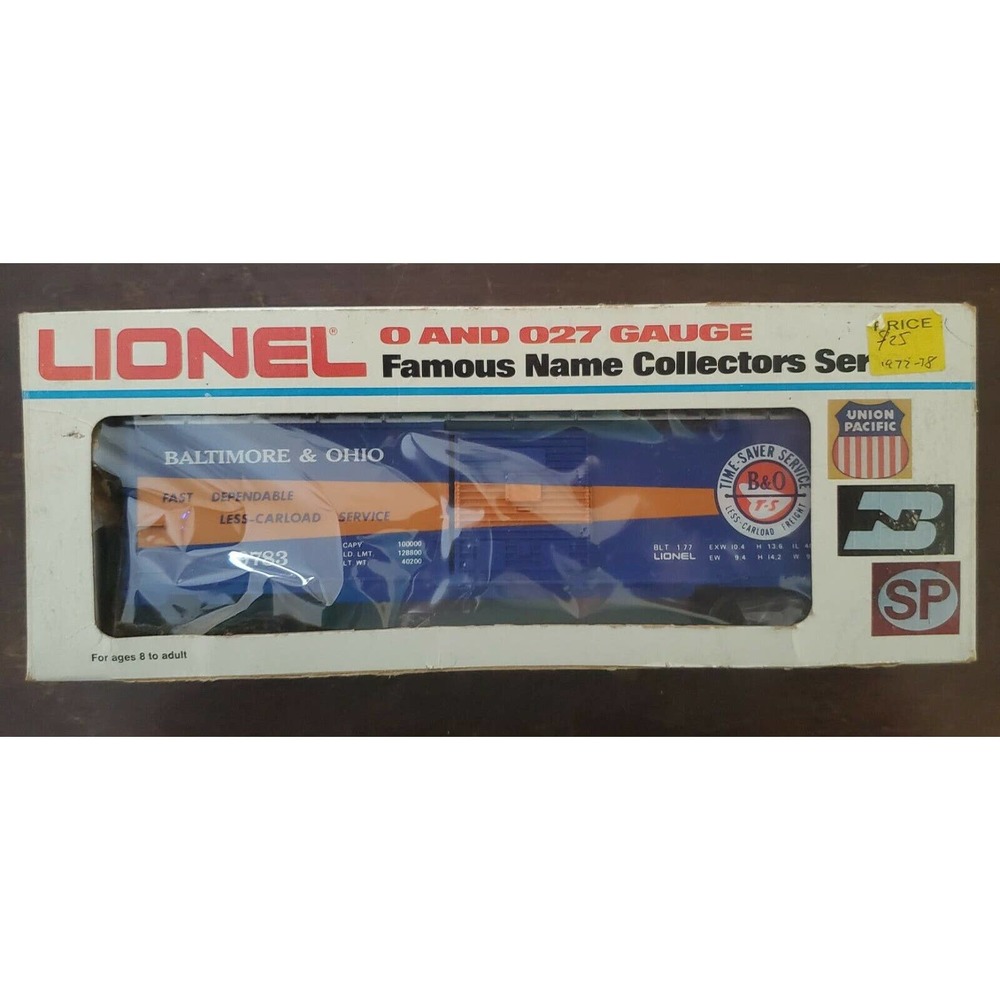 Lionel B&O Boxcar 9783 In Box Time-Saver Service O and O27 Gauge